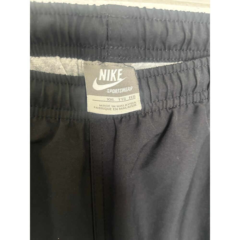 Nike Wide Leg Track Pants Men 2XL Black Swoosh Baggy Y2K Streetwear Athletic - Picture 2 of 5